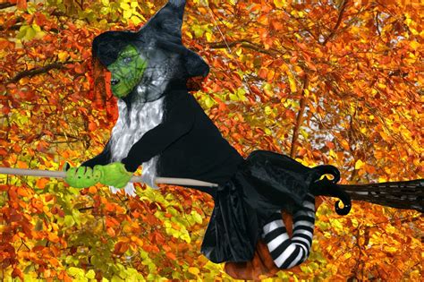 Witch scarecrow: a new addition to aerial decoration